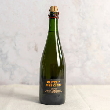 A 75cl bottle of Oliver's 'Service' cider.