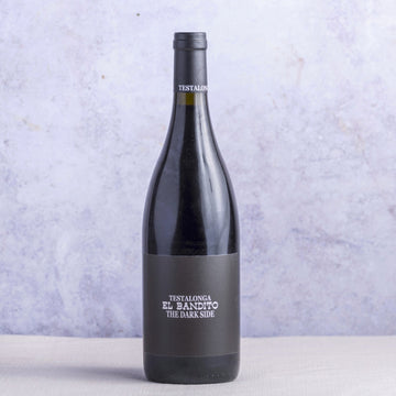 A bottle of Testalonga Wines 'El Bandito Dark Side' syrah red wine.