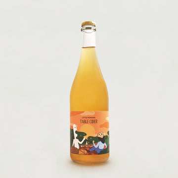 A 75cl bottle of Little Pomona Table cider.