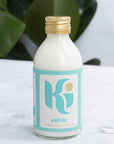 A small glass bottle of 'Ki' kefir.