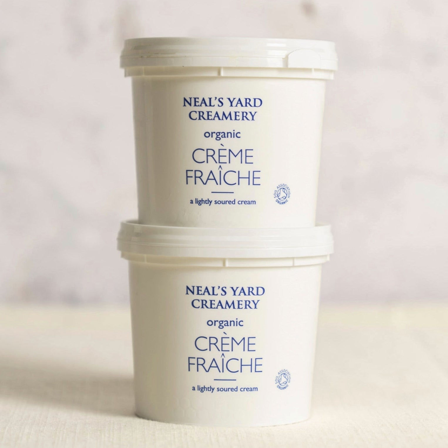 Pots of Neal's Yard Creamery creme fraiche.