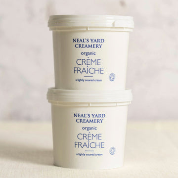 Pots of Neal's Yard Creamery creme fraiche.