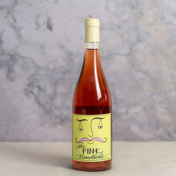 A 75cl bottle of Intellego 'The Pink Moustache' South African rosé wine.