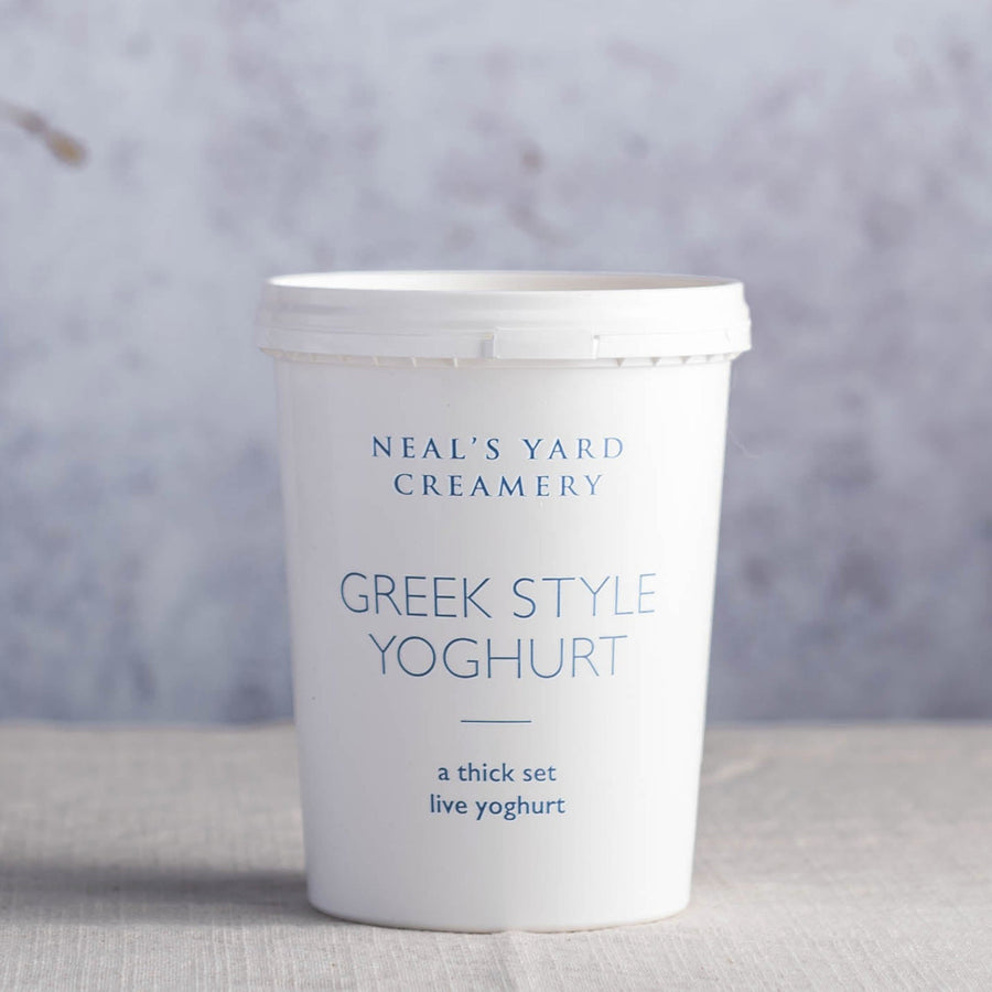 A pot of Neal's Yard Creamery greek style yoghurt.