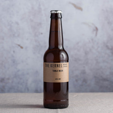 A 330ml brown glass bottle of Kernel Table Beer.