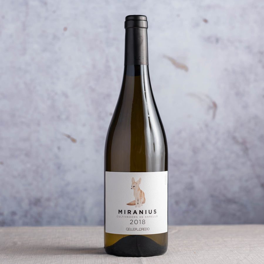 A 75cl bottle of Miranius Spanish white wine