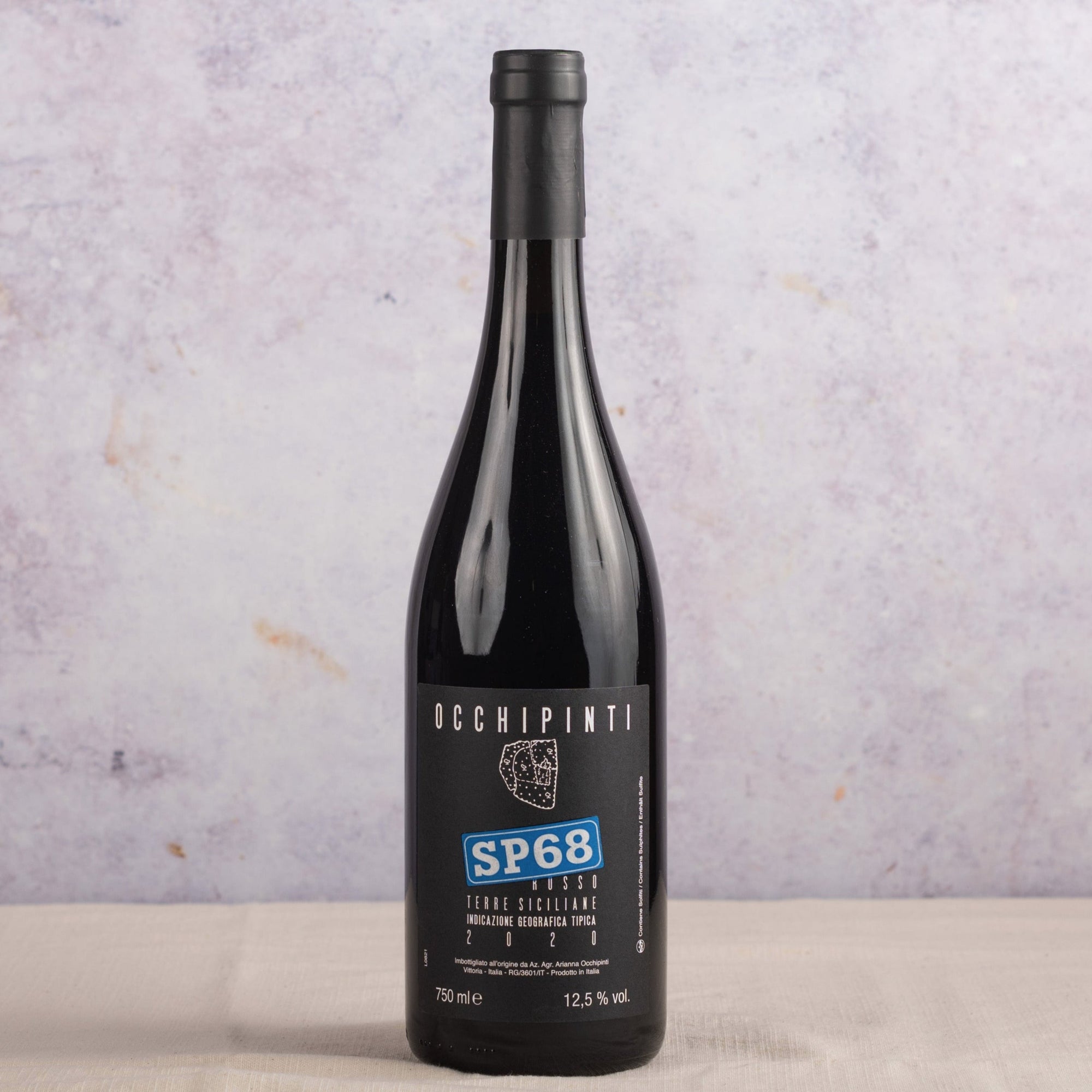 A 75cl bottle of Occhipinti 'sp68' Italian red wine.