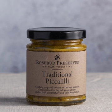 A jar of Rosebud Preserves piccalilli.