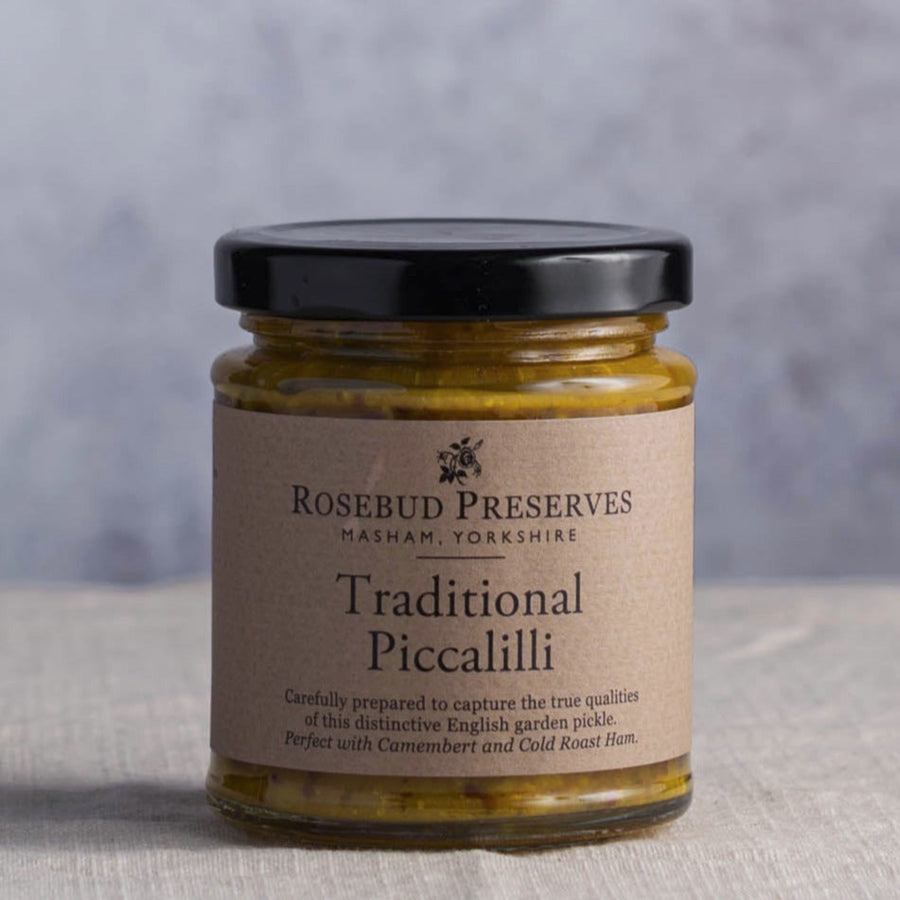 A jar of Rosebud Preserves piccalilli.
