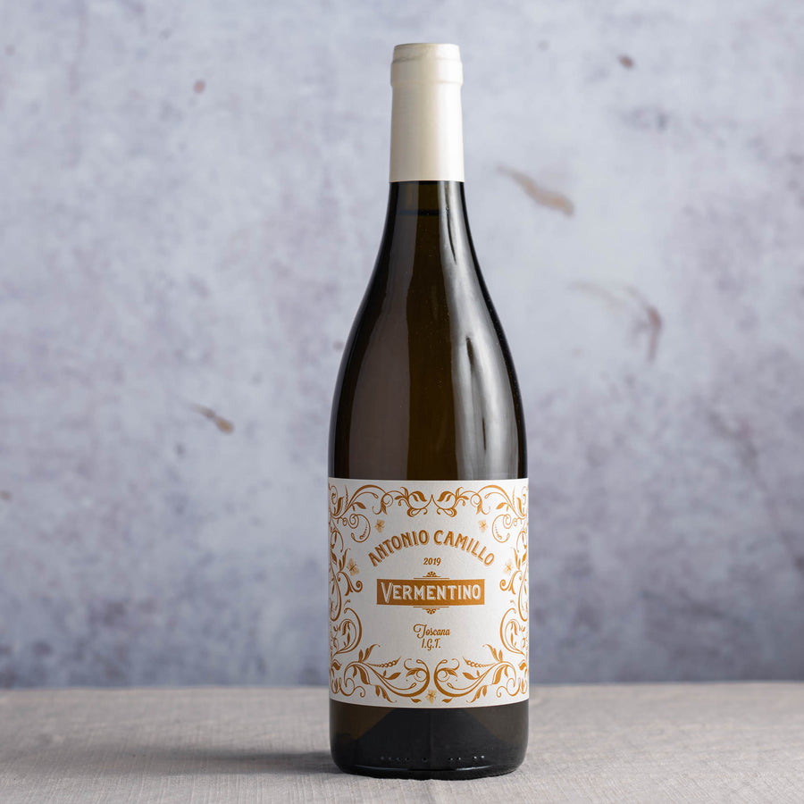 A 75cl bottle of Vermentino Italian white wine.